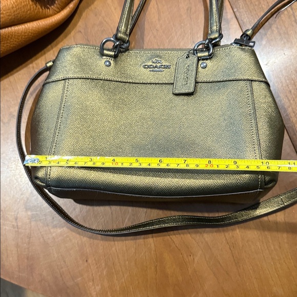 Coach Metallic Gold Satchel Bag - Picture 8 of 9
